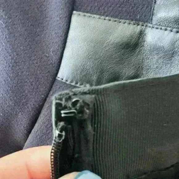 THE KOOPIES 38 BLACK FAUX LEATHER‎ BUCKLE TRIM MOB WIFE GRUNGE FLIRTY DRESS. - Picture 6 of 9